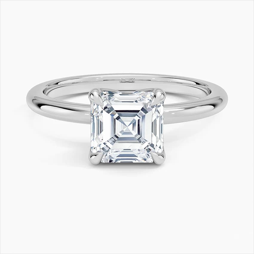 1,50 Karat Asscher Kesim Laboratuvar Pırlantası Tektaş Yüzük – 1. görsel