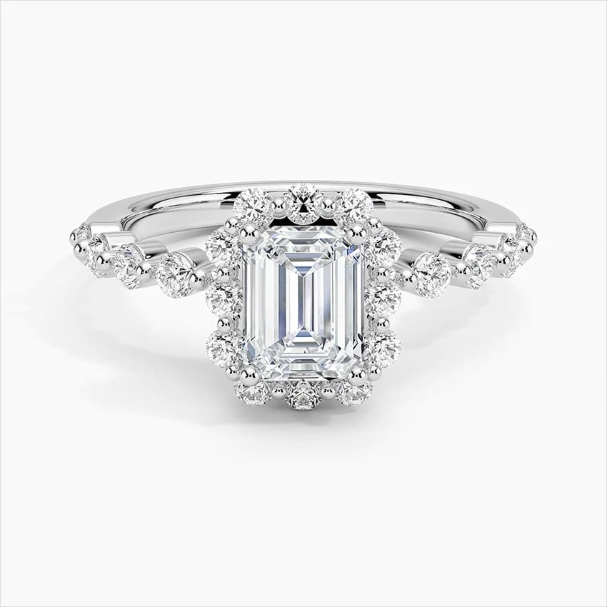 1,50 Karat Emerald Kesim Çerçeveli Laboratuvar Pırlantası Tektaş Yüzük – 1. görsel