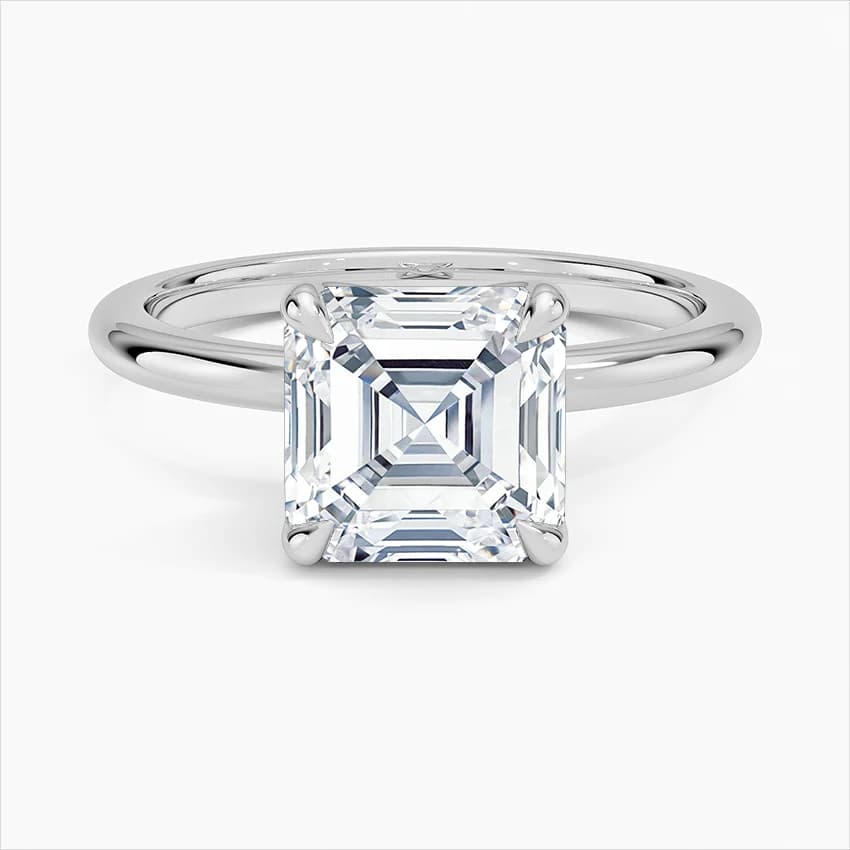 2,00 Karat Asscher Kesim Laboratuvar Pırlantası Tektaş Yüzük – 1. görsel
