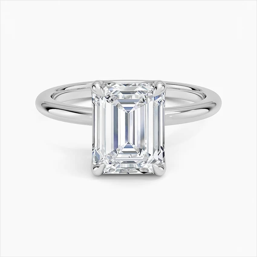2,00 Karat Emerald Kesim Laboratuvar Pırlantası Tektaş Yüzük – 1. görsel