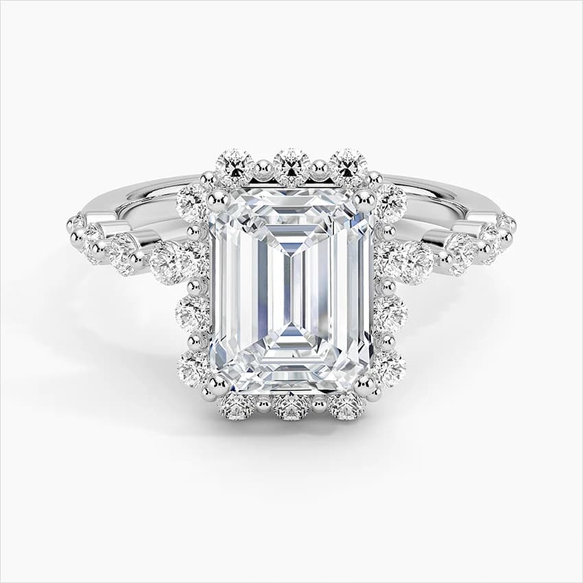 2,50 Karat Emerald Kesim Çerçeveli Laboratuvar Pırlantası Tektaş Yüzük – 1. görsel