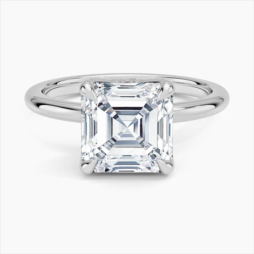 3,00 Karat Asscher Kesim Laboratuvar Pırlantası Tektaş Yüzük – 1. görsel