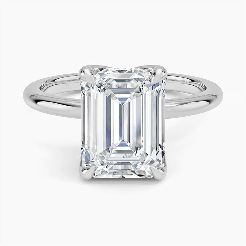 3,00 Karat Emerald Kesim Laboratuvar Pırlantası Tektaş Yüzük – 1. görsel